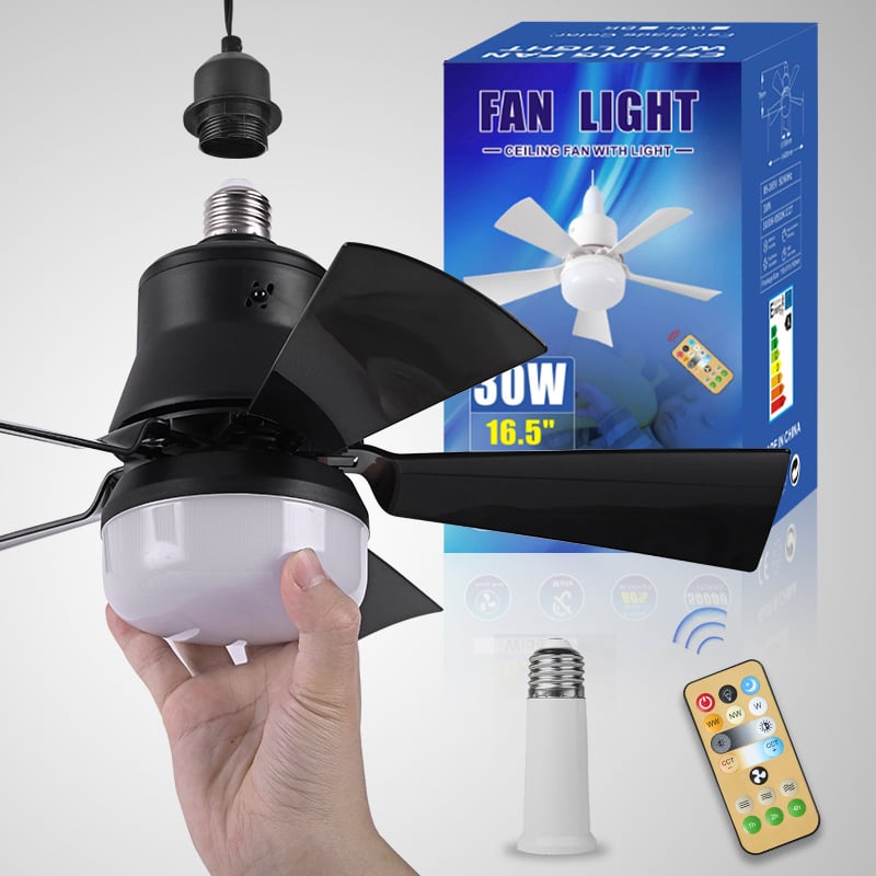 ⏰LAST DAY SALE 49% OFF🔥SmartBreez™ 40W LED Ceiling Fan Light – 20.5” Ultra-Quiet with Remote 🎯 | E27 + FREE B22 Adapter 🔌 | For Bedroom 😴, Kitchen 👩🍳 & Garage 🛠️ – UK Ready! 🇬🇧