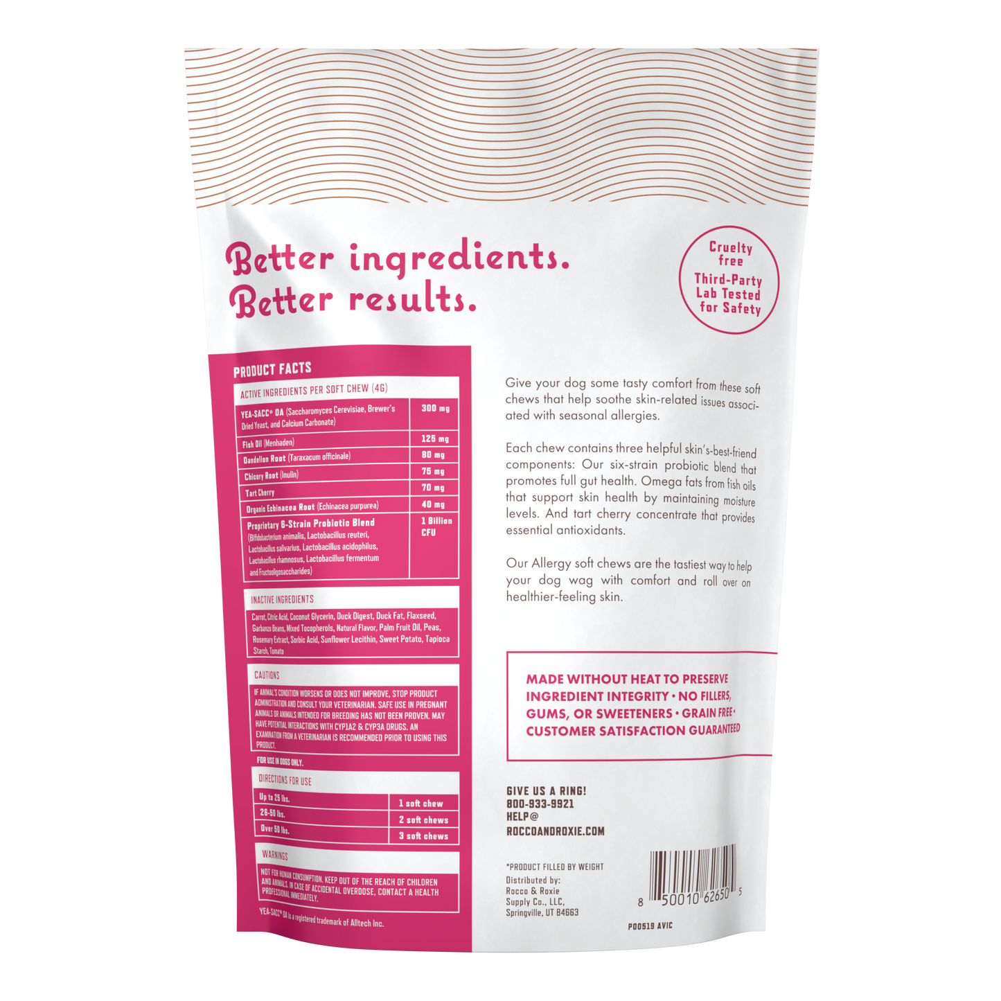 Rocco & Roxie Allergy Dog Chew