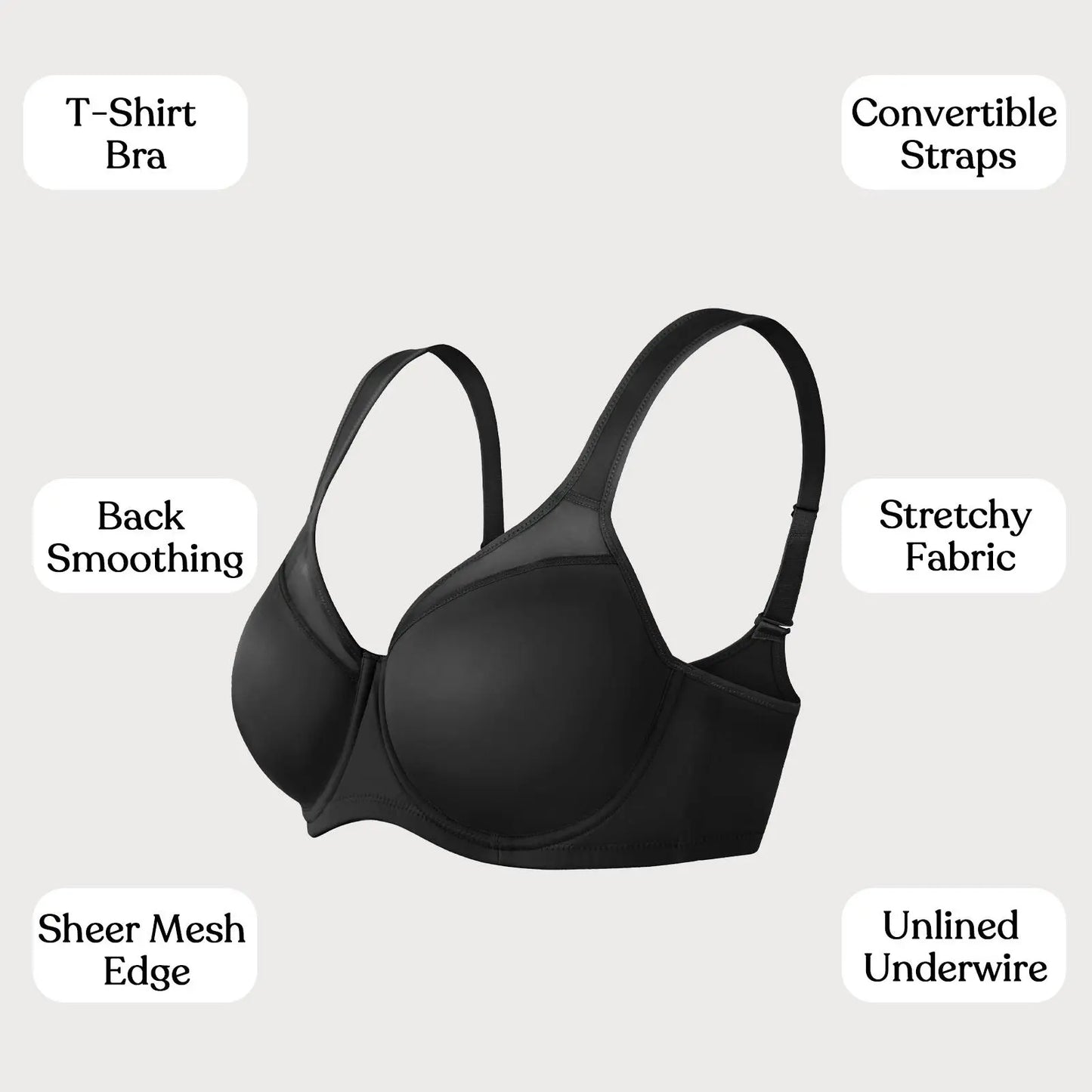 💐Women's Elegant Sheer Full Coverage Plus Size Bra