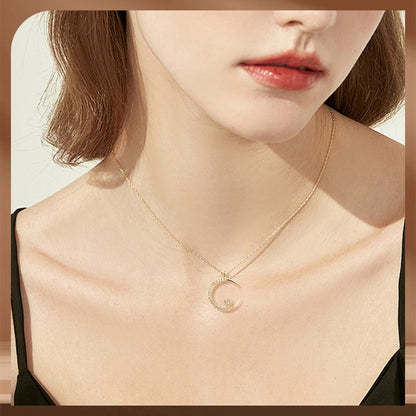 🌙✨Bright Night: Moon Star Necklace🎁Comes with Exquisite Gift Box