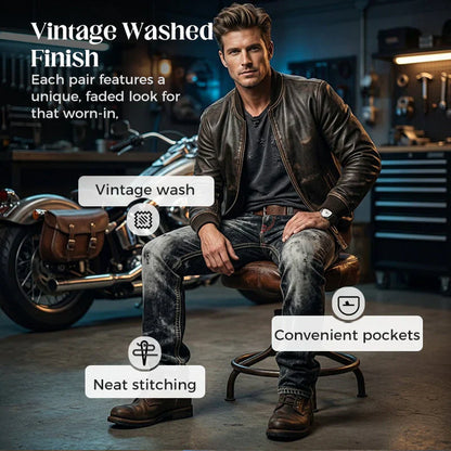 Men's Fashion Stretch Jeans,Minimalist Style Suitable For Summer, Emo Style