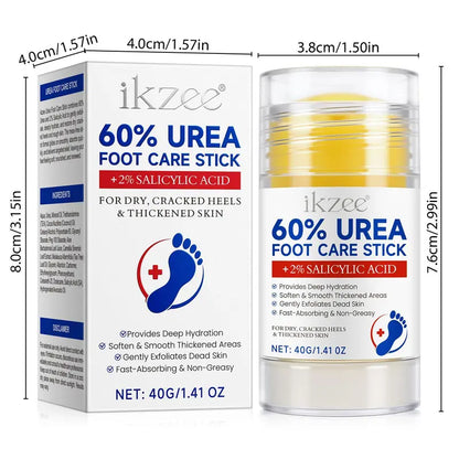40g Urea Foot Care Stick, Moisturizing Hydrating Foot Care Cream, Intensive Repair Foot Skin Care Product for Dry Cracked Heels, Foot Dead Skin Remover