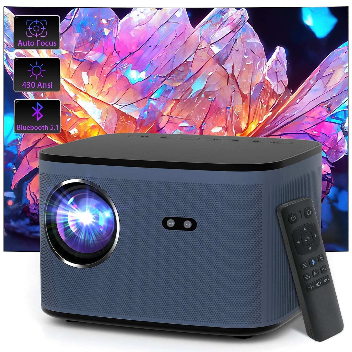 H9 Bluetooth Projector for Home or Outdoor Cinema & Gaming