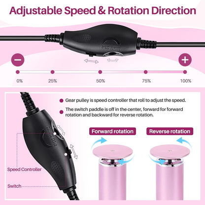 LIONVISON Electric Foot Callus Remover: Adjustable Speed Foot File