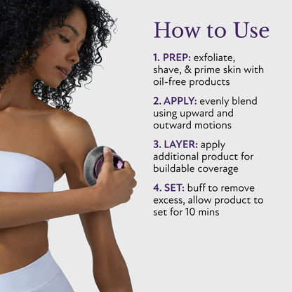 Westmore Beauty Body Coverage Perfector 3.5oz + X-Large Buffer Brush - Flawless Body Makeup, Concealer for Scars, Spots, Veins, Tattoos and More Blend Cosmetic