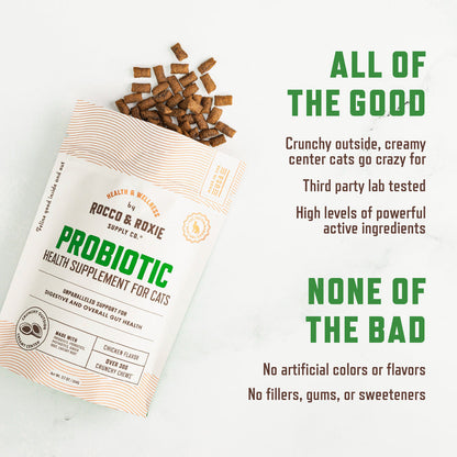 Rocco & Roxie Cat Probiotic Health Supplement