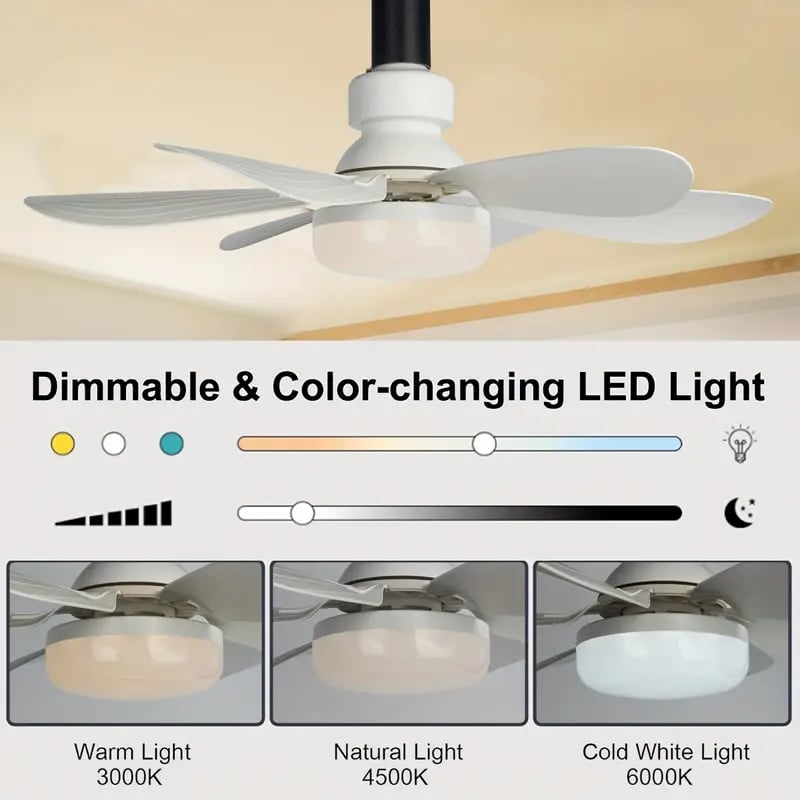 ⏰LAST DAY SALE 49% OFF🔥SmartBreez™ 40W LED Ceiling Fan Light – 20.5” Ultra-Quiet with Remote 🎯 | E27 + FREE B22 Adapter 🔌 | For Bedroom 😴, Kitchen 👩‍🍳 & Garage 🛠️ – UK Ready! 🇬🇧