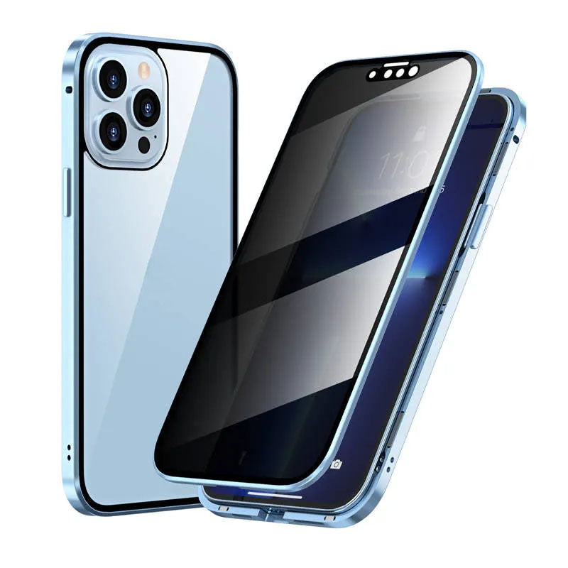 🎅🏻Magnetic double-sided anti-peep glass mobile phone case for iPhone