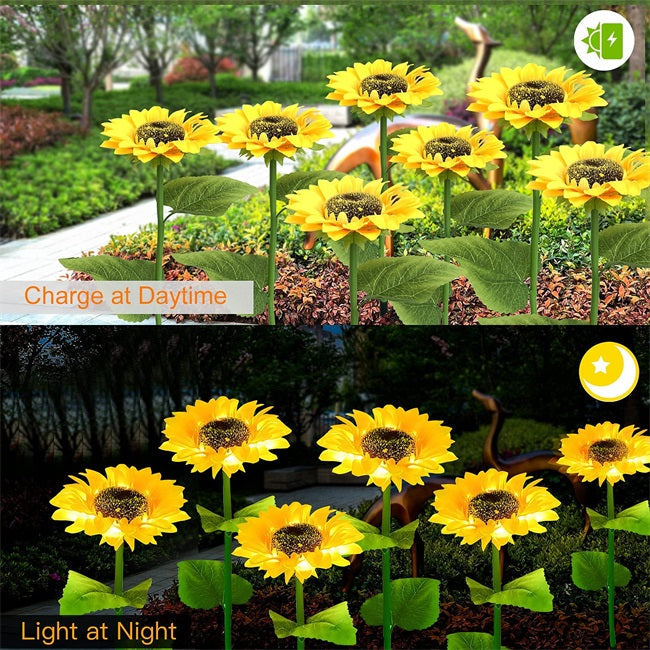 🌻Factory Direct !🌞Solar LED Sunflower Garden Lights-29.6inch/74cm