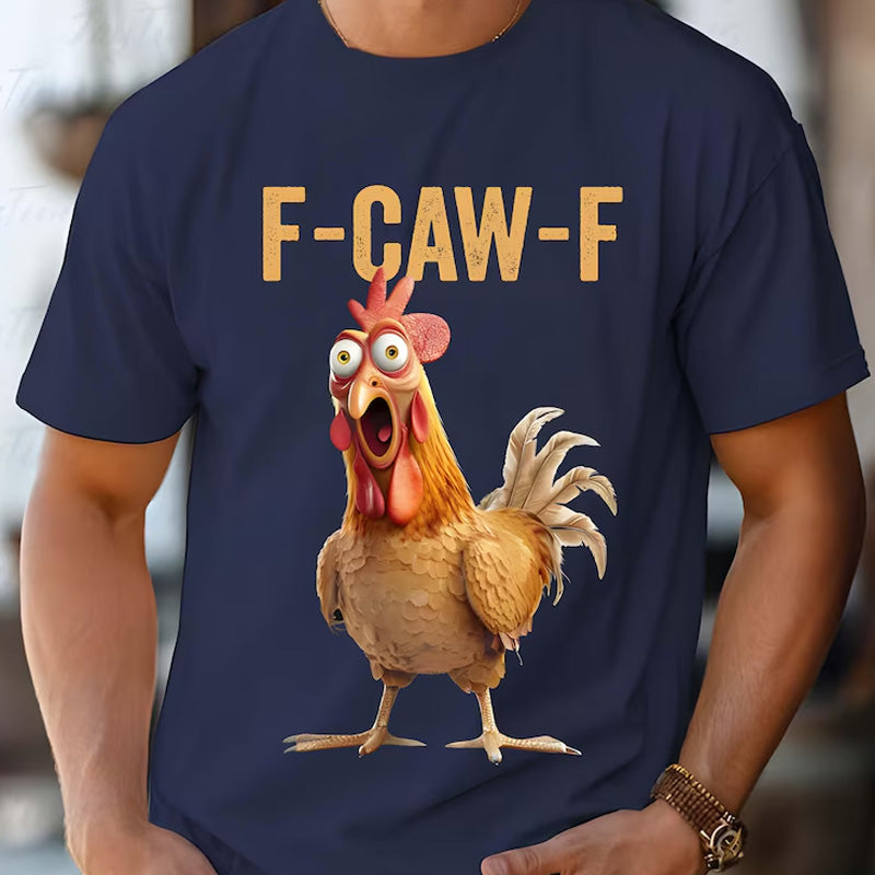 🔥 LAST DAY PROMOTION🔥Cotton Unisex Funny F-Caw-F Chicken Shirt