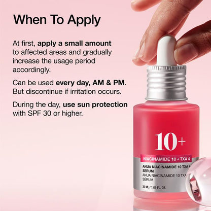 ANUA NIACINAMIDE 10% + TXA 4% DARK SPOT CORRECTING SERUM