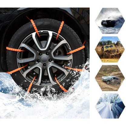 🔥10 Pcs/Pack🔥Universal Reusable Anti-skid Nylon Tire Chains