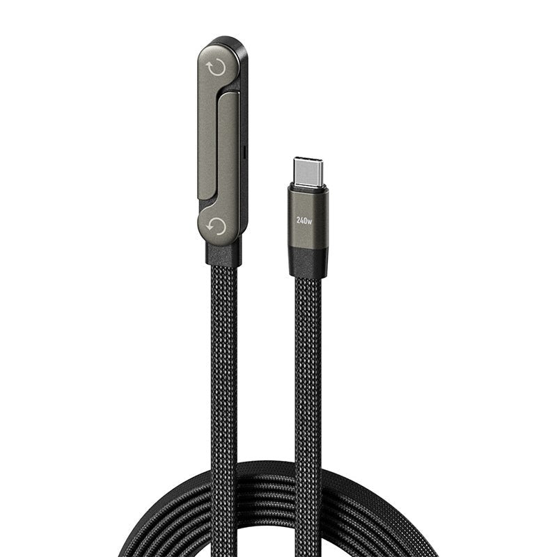 ⚡2-in-1 Invisible Holder Charger Cable – 240W Fast Charging Cord with Built-In Phone Stand