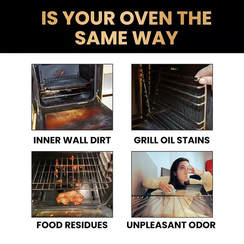 🔥Oven & Grill Cleaner Spray – Dissolves Grease in 5 Mins, No Scrubbing & Eliminates Odors