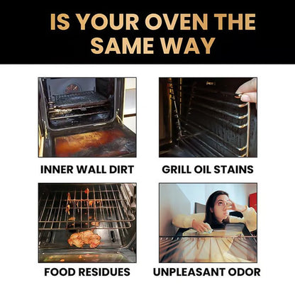 🔥Oven & Grill Cleaner Spray – Dissolves Grease in 5 Mins, No Scrubbing & Eliminates Odors