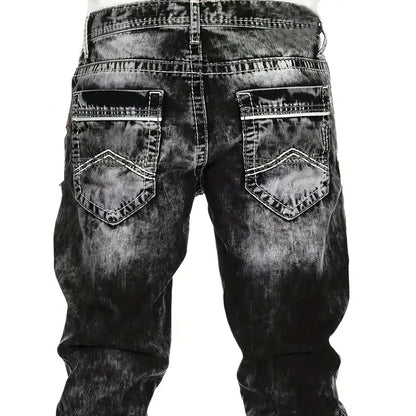 Men's Fashion Stretch Jeans,Minimalist Style Suitable For Summer, Emo Style