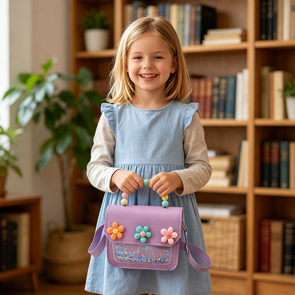 🎁Children's Sequin Flower Pearl Handbag